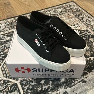 Superga black shoes